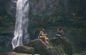 Waterfalls Love Couple