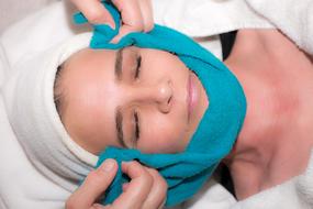 Portrait of Girl at spa procedure