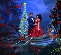 Greeting Card of Christmas Couple