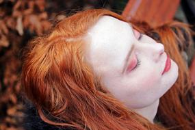 Model red hair