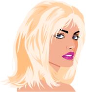 portrait art of blonde young woman