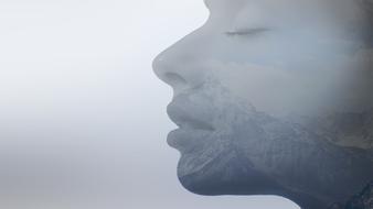 Beautiful Woman face profile