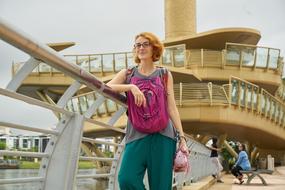 Woman Tourist with Bag