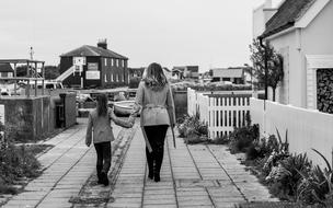 Mum Daughter Walking