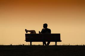 Bench Couple Sunset