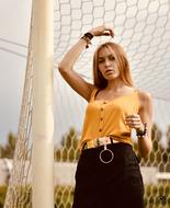 Portrait Football Woman