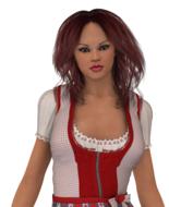 woman dress dirndl red clothing