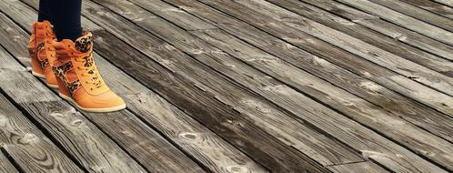 Feet Walking Floorboards