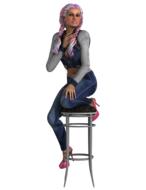 woman bar stool sitting pose