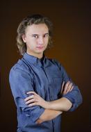 selfconfident young man with Crossed arms