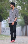 Young man Outdoors Nature