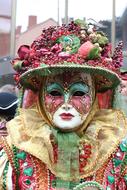 Carnival costume with the colorful decorations