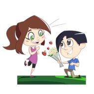 clipart of romantic love story couple