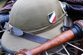 vintage leather army helmet