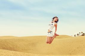 happy woman in Gran Canaria, Spain
