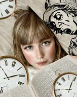 fantasy of a girl from alice in wonderland