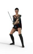 Woman with sword, Fantasy, digital art