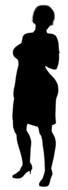 silhouette of overweight woman as an illustration