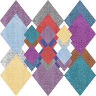 clipart of the multi-colored rhombuses on a white background