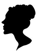 elegant black silhouette of a woman