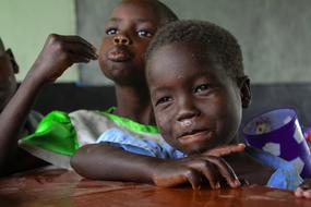 portrait of African children in school