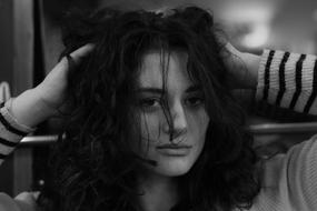 monochrome Portrait of Young Woman Model