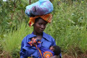African woman with baby in Mozambique