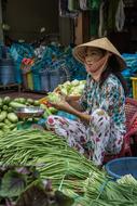 Girl in the market in Vietnam