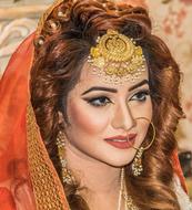 beautiful girl in indian Wedding headdress