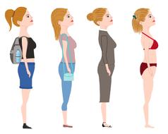 clipart of clothes comic women characters