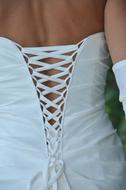 details of bride dress