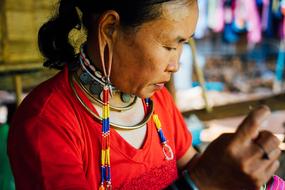 tribal old woman in Thailand