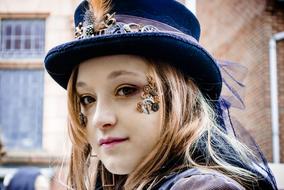 girl in gothic clothes at the festival