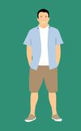 attractive young man drawing