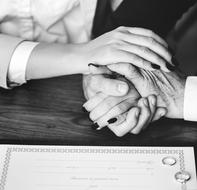 monochrome photo of Hands People Human