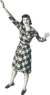 black and white photo of a girl in a plaid dress