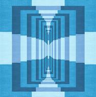 Beautiful blue pattern of different shades, on the fabric