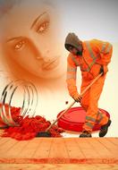 street cleaning as a photomontage