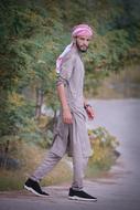 photo of a young man in casual pakistani clothes