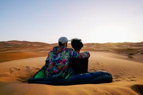 couple in Nature Sand Dessert