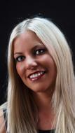 attractive blonde woman smiling
