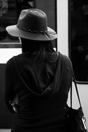 Woman Hat Black And White