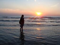 Sunset Silhouette Girl