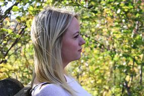 Profile portrait of Woman Thinking