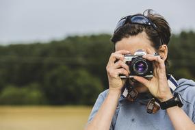 Analog Antique camera photographer