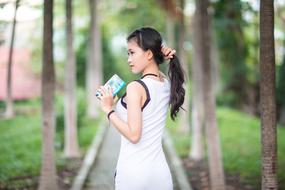 Portrait of Model Girl in park