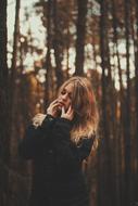 model Woman in forest