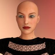 Woman Bald Head Face