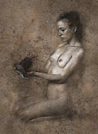 woman art abstract vintage girl