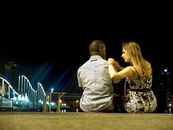 Barcelona Night Couple